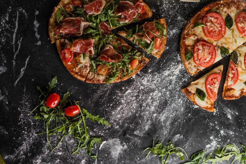 Pesto Prosciutto specialty pizza at Green lantern pizza