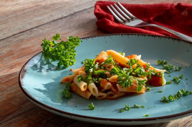 Penne Arrabbiata pasta at Green lantern pizza